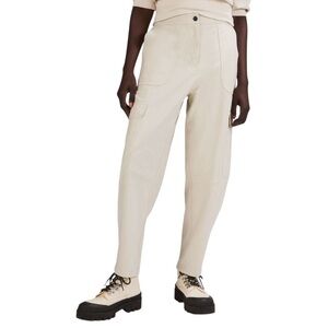 Lululemon Light Utilitech Cargo Pocket High-Rise Barrel Leg Pant Cream Sz 33